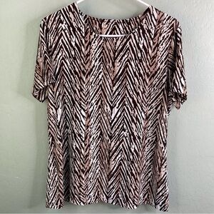 JM Collection Women’s Animal Print Blouse